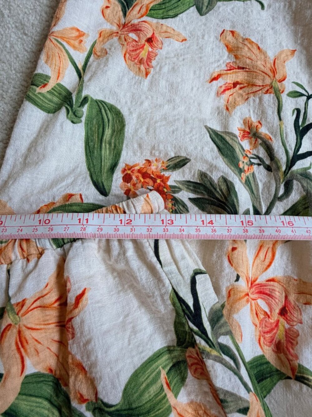 PEPPERMAYO Dalida linen lined pants lily orange cream, S - Picture 8 of 9